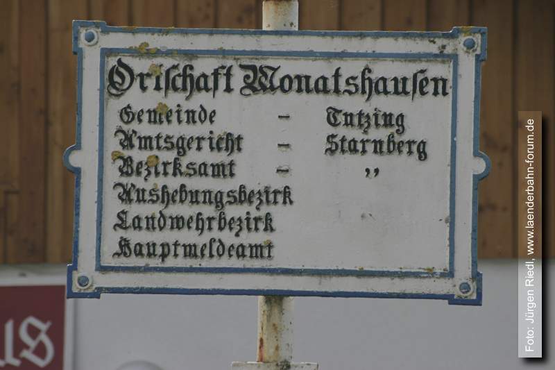 Detail Ortsmarke in Monatshausen