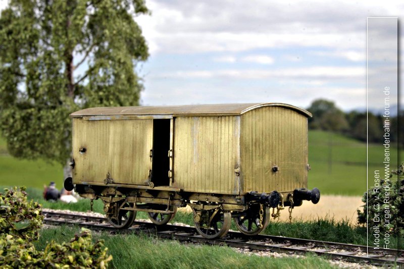 Bild gedeckter Güterwagen (1858) ohne Bremsen – Eigenbau
