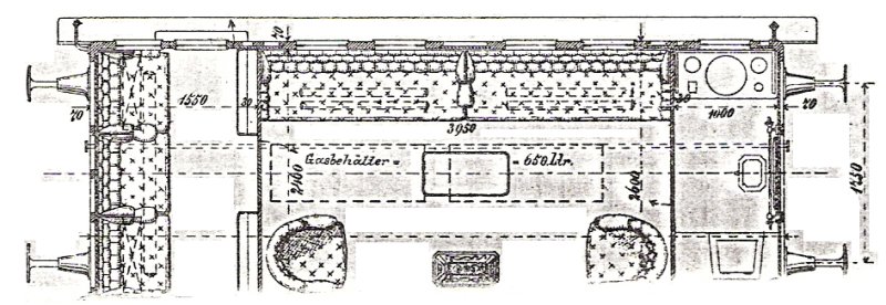 Bild Abb. 11.  Salonwagen A. 3., Grundriss 1888, VAN