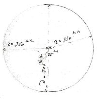 Bild Maßskizze der Scheibe eines Sperrsignals, 1870