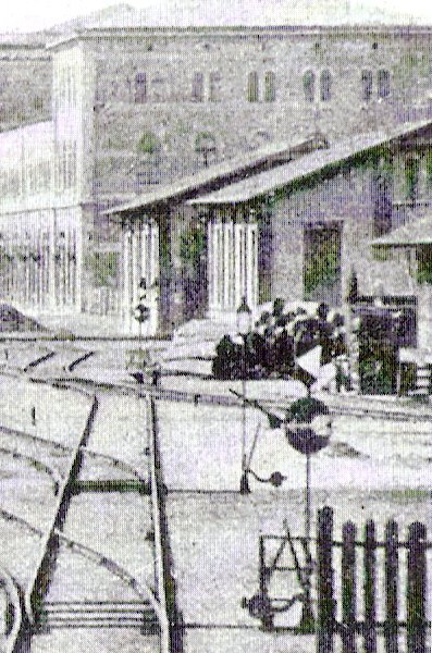 Bild Weichenstellhebel bei der nördlichen Ausfahrt der Station Eger, 1866