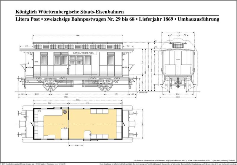 Bild KWStb Litera Post / 1869 Umbau